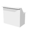 modulo reception sopralzo+desktop 120x76x117cm bianco/bianco - prestige