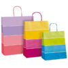 shopper bicolor c/manici in carta ritorta 26x12x36cm colori ass.ti rex sadoch