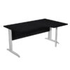 scrivania compact dx 160x60/80/100cm nero venato frassino f. vern. cromo easy