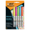 astuccio 5 marcatori intensity punta tonda colori assortiti rainbow bic