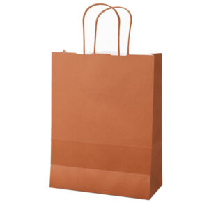 25 shoppers twisted carta kraft 18x8x24cm terracotta mainetti bags