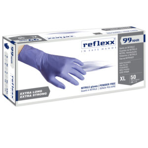 conf 50 guanti in nitrile r99 tg s ultra resist manichetta lunga indaco reflexx