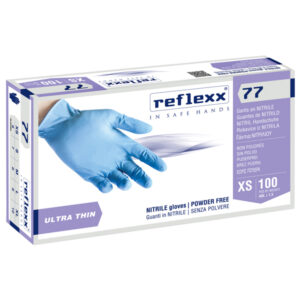 conf 100 guanti in nitrile r77100 taglia xs azzurri reflexx