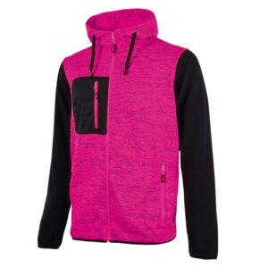 felpa donna rainbow lady grigio-fucsia taglia xl u-power