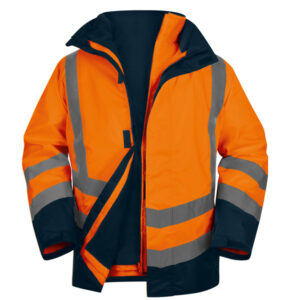 parka 5in1 optimum 3 alta visibilita' - arancio fluo - tg. m - deltaplus