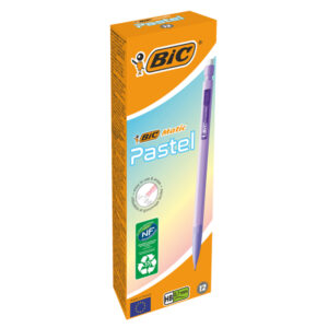 scatola 12 portamine hb 0.7mm matic pastel bic