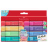 astuccio 8 evidenziatori textliner 46 in colori assortiti pastel faber castell