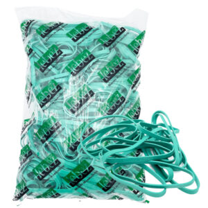 elastico fettuccia in gomma verde d70 t5 in sacchetto da 1kg lebez