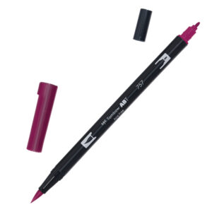 pennarello tombow abt dual brush 757 port red