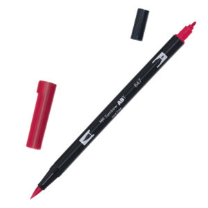 pennarello tombow abt dual brush 847 crimson