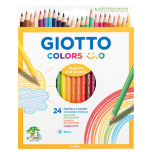 astuccio 24 matite colorate colors 3.0 giotto