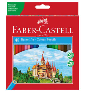astuccio 48 matite colorati eco il castello faber castell
