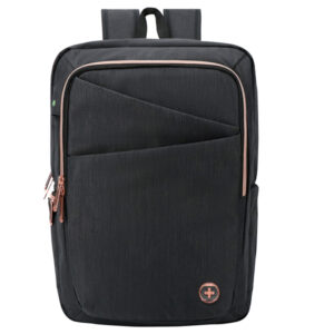 zaino porta notebook 15,6' katy rose nero c/zip rose gold swiss