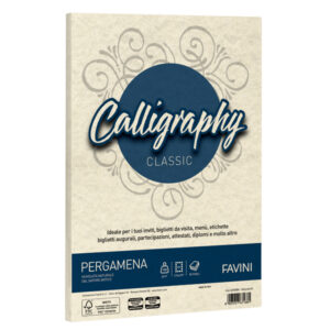 carta calligraphy pergamena 190gr a4 250fg naturale 06 favini