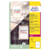 adesivi per finestre in carta con pellicola 210x297mm 1adesivo/fg, laser avery