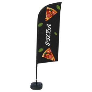bandiera a vela pizza con base riempibile