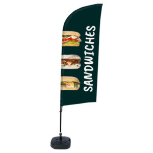 bandiera a vela sandwich con base riempibile