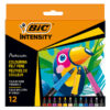 astuccio 12 pennarelli intensity premium colori assortiti bic