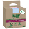 cf. 3+1pz blocco 70fg post-it supersticky green 76x76mm 654r-sscol3+1 pastello