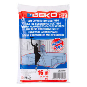 set 3 pz telo hd copritutto multiuso 16mq 230/240gr geko