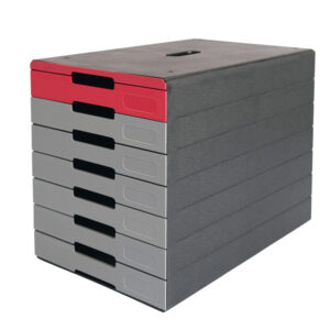 cassettiera 7 cassetti idealbox pro 7 rosso durable