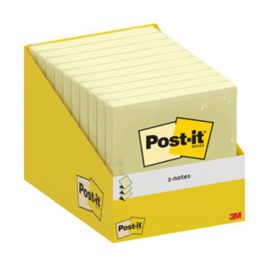 cf.10 blocchetti c/film 100fg post-it z-notes r330-cy-w10 76x76mm giallo canary