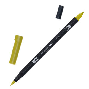 pennarello tombow abt dual brush n076 green ochre