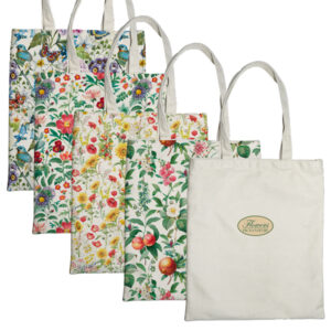 shopper nature flowers in eco cottone 42x38,5cm fantasie assortite pigna