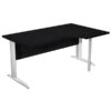 scrivania compact destro 160x60/80/100cm nero venato/grigio all. easy