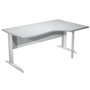 scrivania compact destro 160x60/80/100cm grigio/grigio all. easy