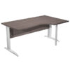 scrivania compact destro 160x60/80/100cm frassino toscano/grigio all. easy