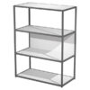 libreria media a giorno 90x44cm - h119cm bianco - gamba antracite essence