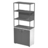 libreria alta metal + arm. basso bianco/antracite/antracite/str.antrac. essence