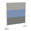 pannello acustico free standing 120xh140cm grigio ch./azz./grigio medio stripes