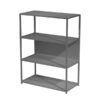 libreria 4 ripiani 90x44h122cm con struttura metal antracite- antracite modular