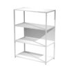 libreria 4 ripiani 90x44h122cm con struttura metal bianco - bianco modular