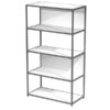 libreria 5 ripiani 90x44h161cm con struttura metal antracite - bianco modular