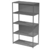 libreria 5 ripiani 90x44h161cm con struttura metal antrac. - antracite modular