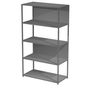 libreria 5 ripiani 90x44h161cm con struttura metal antrac. - antracite modular