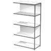 modulo aggiuntivo libreria modular 90x44h161cm con struttura antrac.- bianco