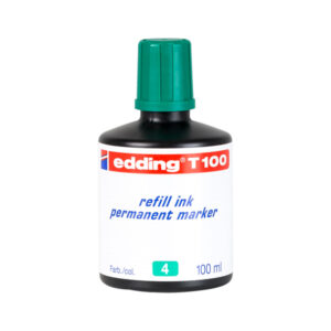 inchiostro permanente 100ml t100 verde per marcatori edding