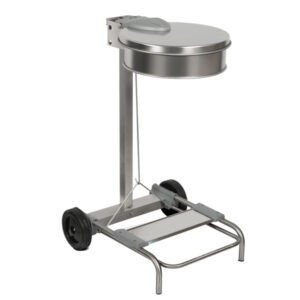 carrello portasacco in acciaio inox satinato 110l stilcasa