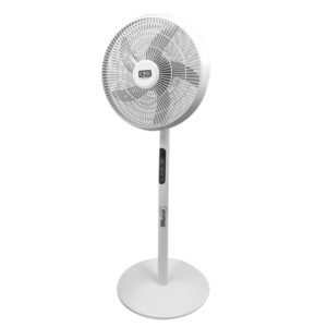 ventilatore da terra ricaricabile con pannello solare mistral