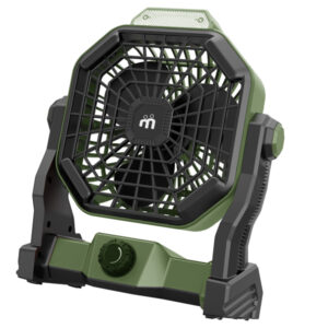 ventilatore portatile con luce led da campeggio d12 cm mf 0612vl