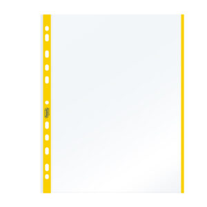 10 buste forate 21x29.7cm c/banda colore giallo 01/0165