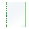 10 buste forate 21x29.7cm c/banda colore verde 01/0165