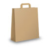 scatola 300 shoppers carta biokraft 26x11x34,5cm avana neutro piattina