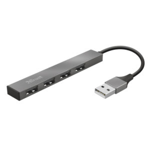 hub mini usb a 4 porte in alluminio halyx -trust