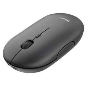 mouse ultrasottile wireless ricaricabile puck nero trust