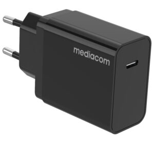 caricatore da muro 30w porta usb type-c mediacom